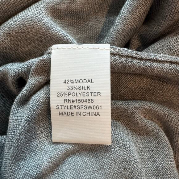 Stitch Fix Silk Hawthorn Heather Gray Tunic Sweater Womens  Size XL Boho Core - Picture 7 of 8